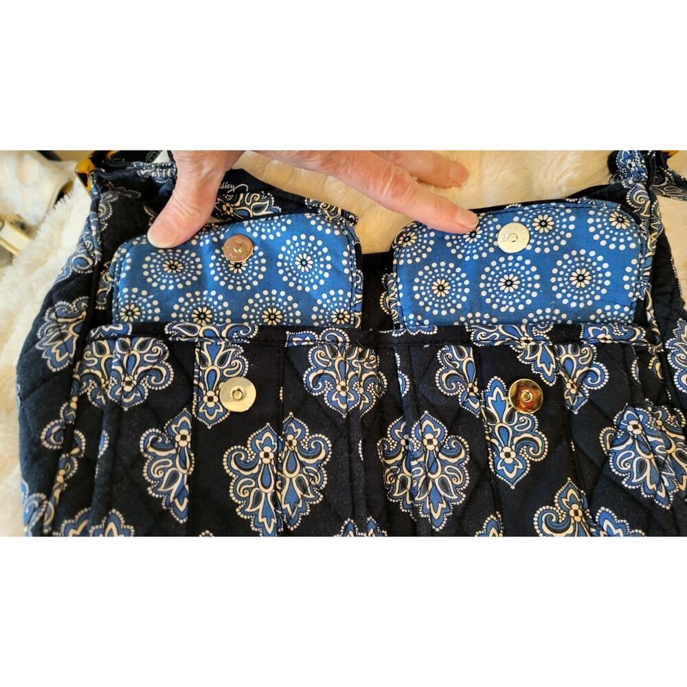 Vera Bradley Quilted Crossbody Bag Handbag Purse Calypso Blue - Picture 3 of 16